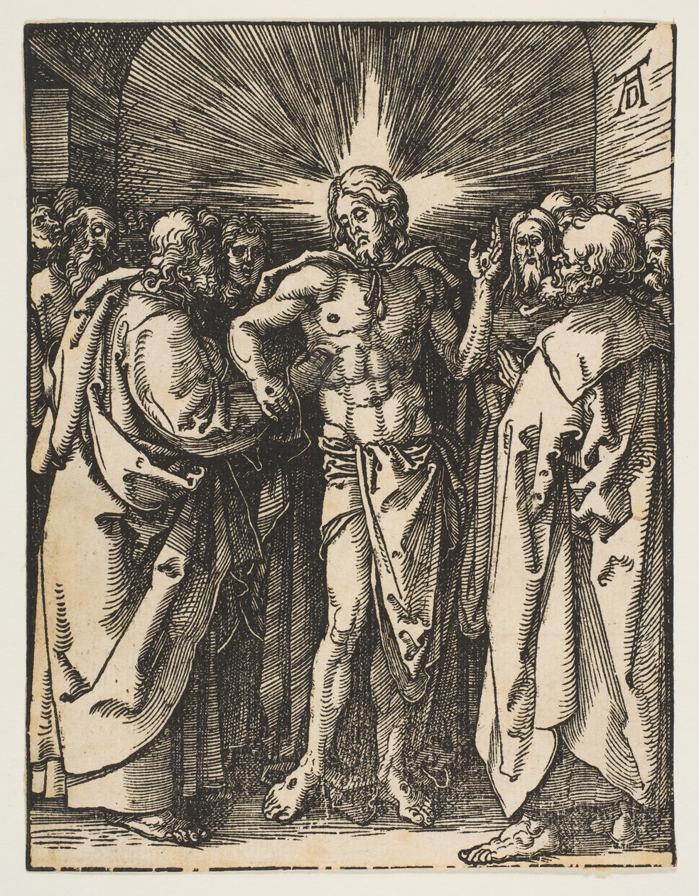 De ongelovige Thomas, uit The Small Passion door Albrecht Dürer