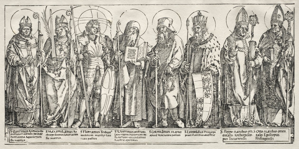 De acht heiligen van Oostenrijk, ca. 1515 door Albrecht Dürer
