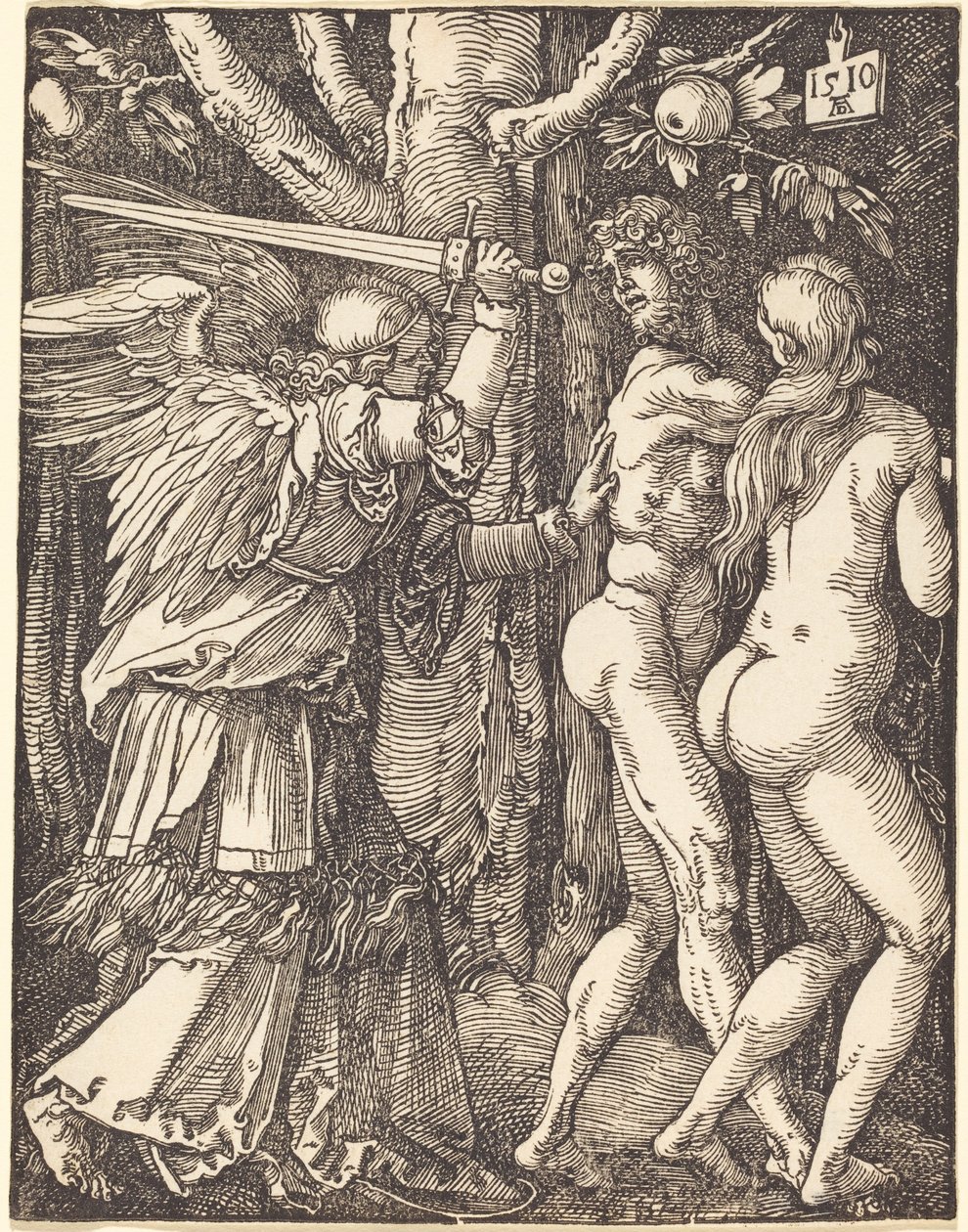 De verdrijving uit het paradijs door Albrecht Dürer