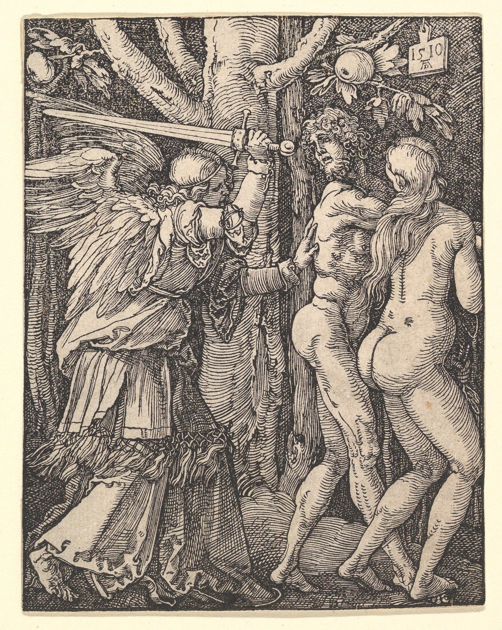 De verdrijving uit het paradijs, uit „De Kleine Passie“ door Albrecht Dürer