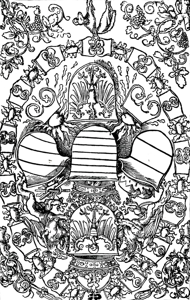 De vijf keizerlijke wapenschilden, 1515 1906 door Albrecht Dürer