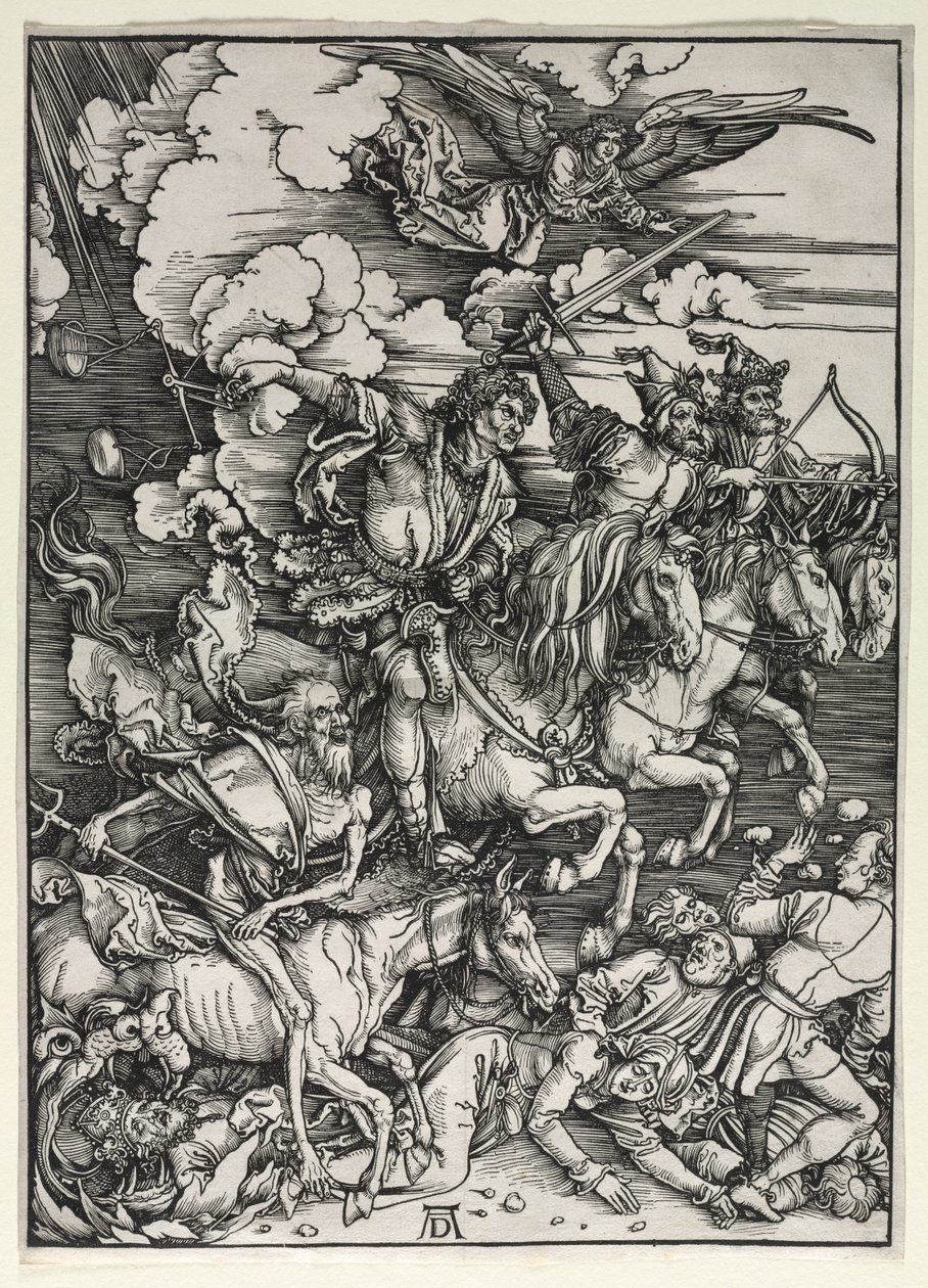 De Vier Ruiters, uit De Apocalyps, c. 1498 door Albrecht Dürer