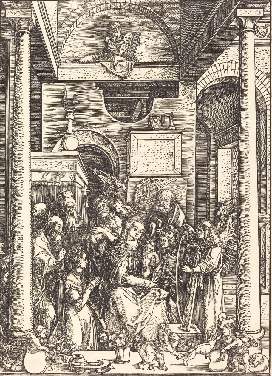 De verheerlijking van de Maagd, ca. 1504 door Albrecht Dürer