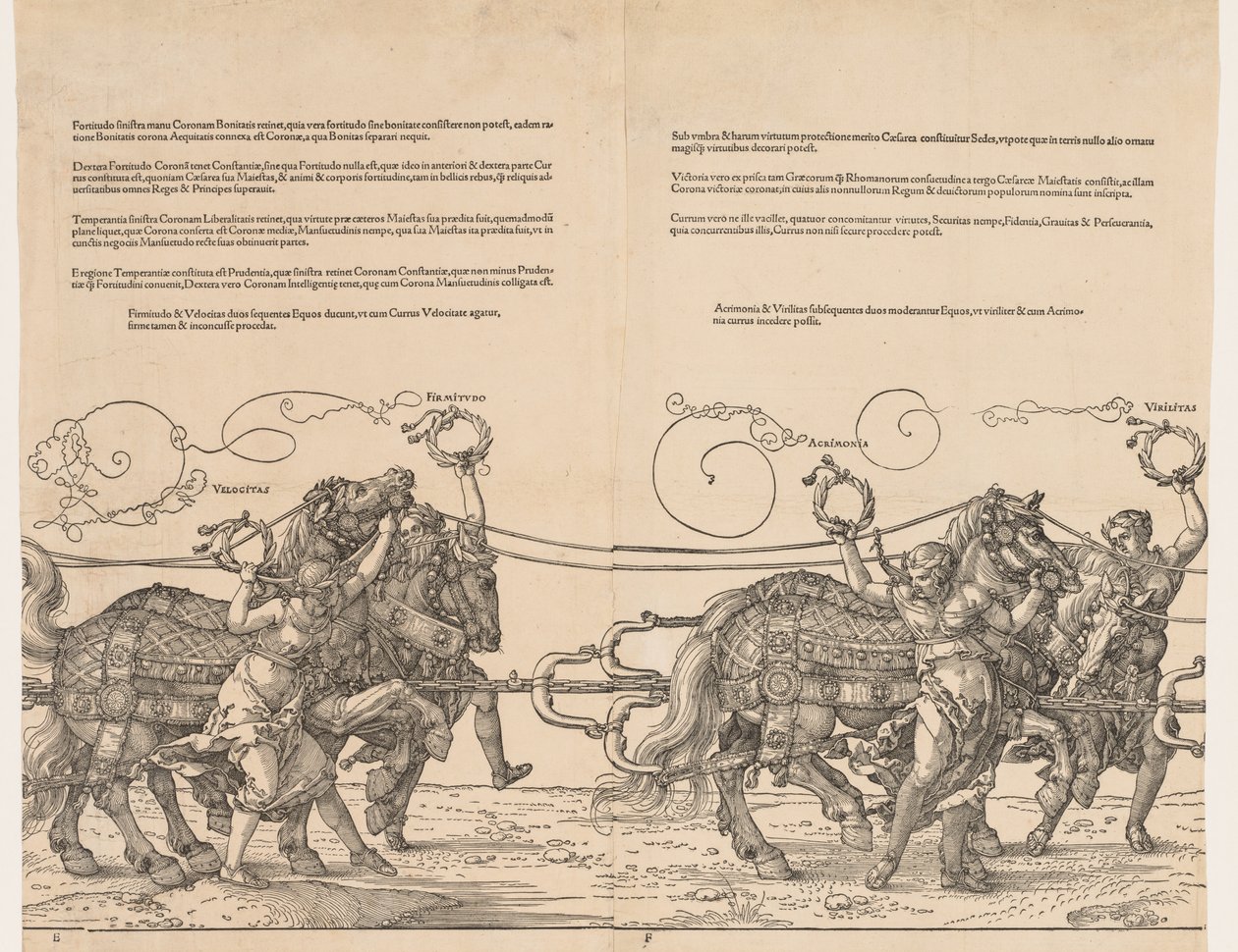 De grote triomfwagen van keizer Maximiliaan door Albrecht Dürer