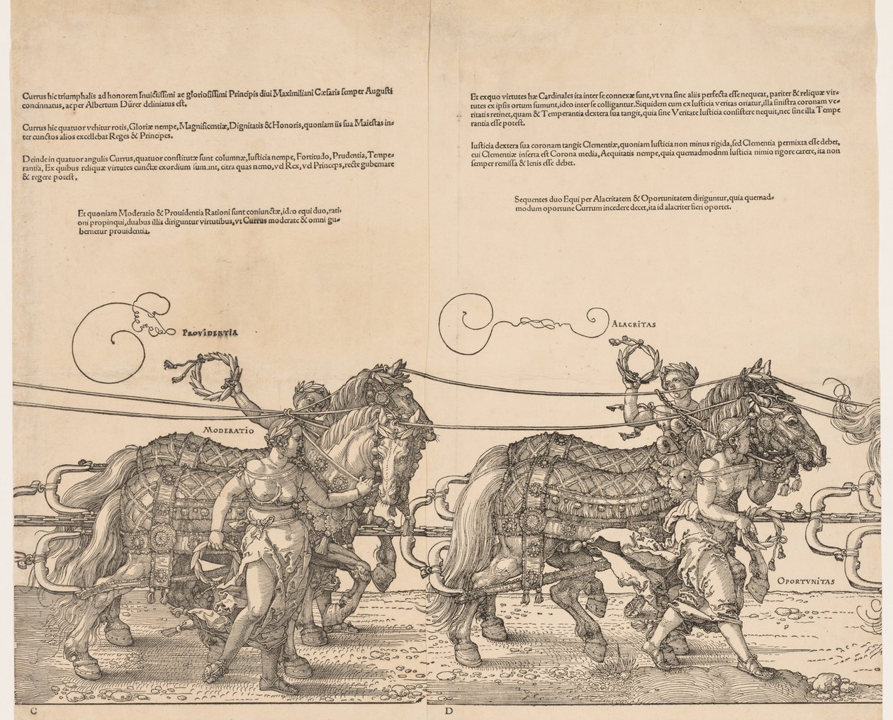 De Grote Triomfwagen van Keizer Maximiliaan, 1523 door Albrecht Dürer