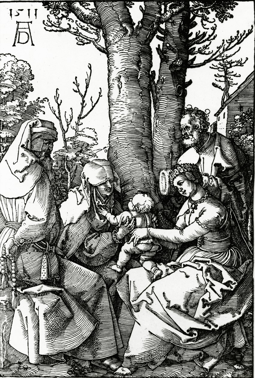 De Heilige Familie met St. Anne en St. Joachim, 1511 door Albrecht Dürer