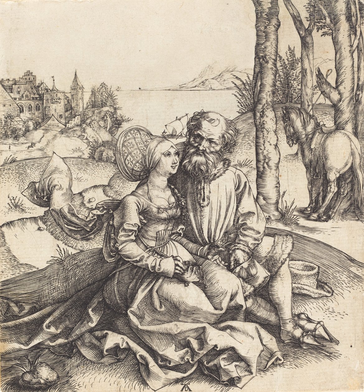 Het slecht bij elkaar passende paar door Albrecht Dürer