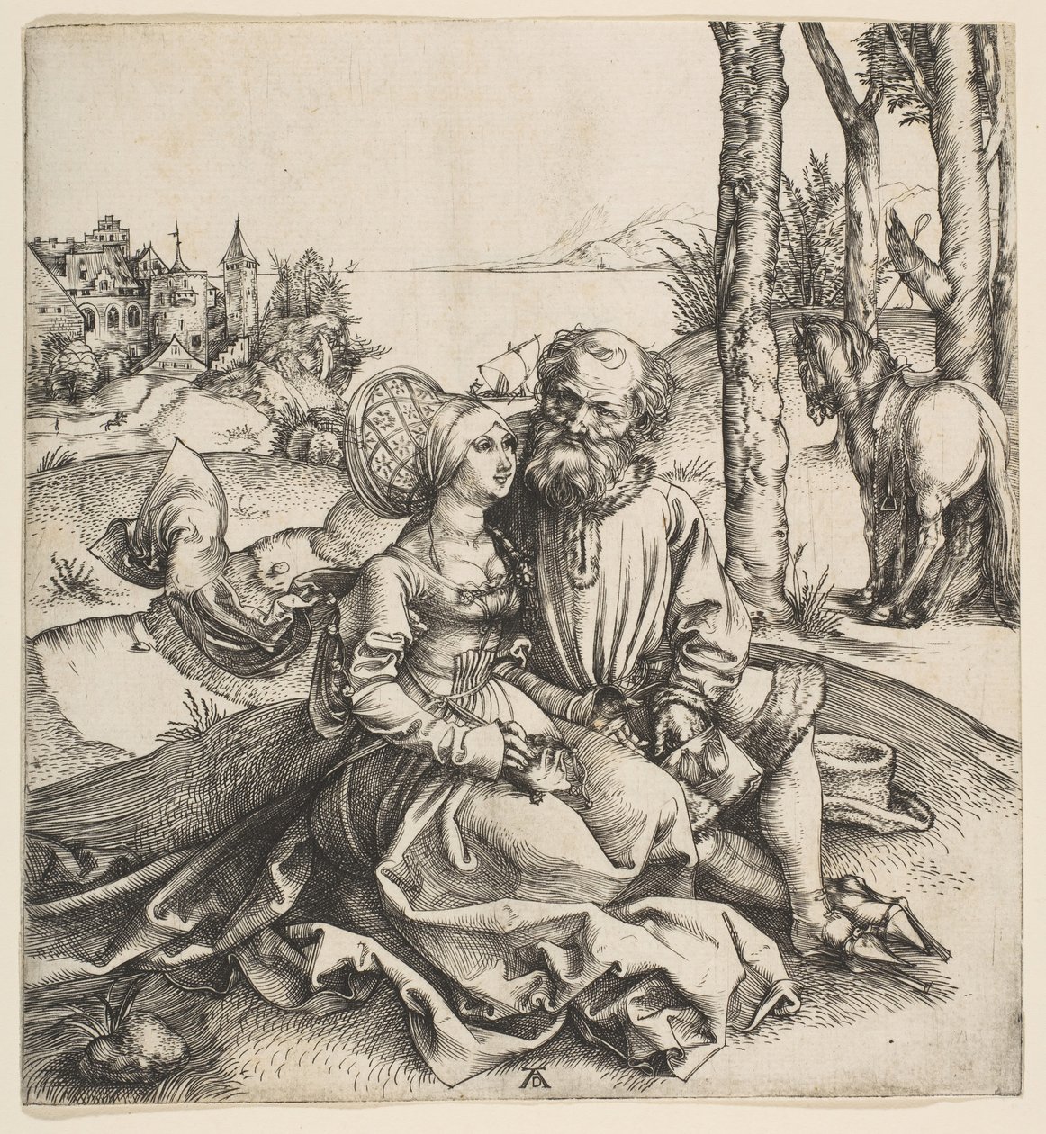 Het slecht passende paar, ca. 1495 door Albrecht Dürer