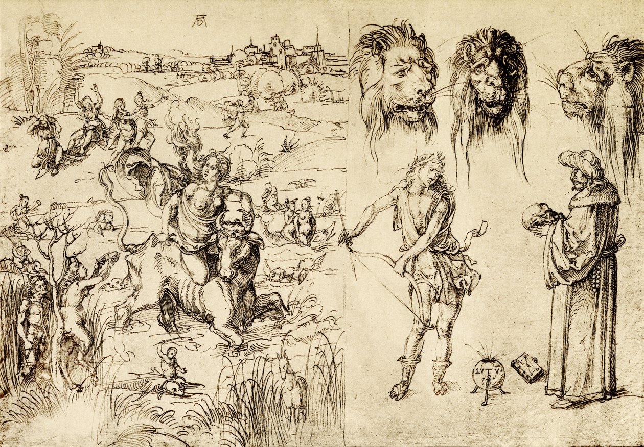 De ontvoering van Europa door Albrecht Dürer