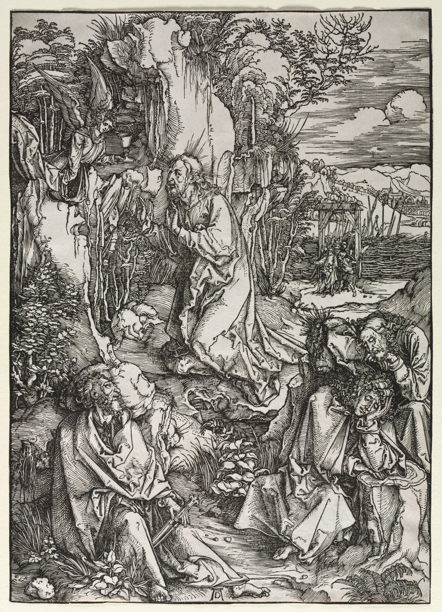 De Grote Passie: Christus op de Olijfberg, ca. 1497-1500 door Albrecht Dürer