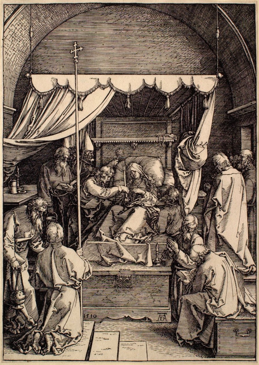 Het leven van de Maagd: De dood van de Maagd door Albrecht Dürer