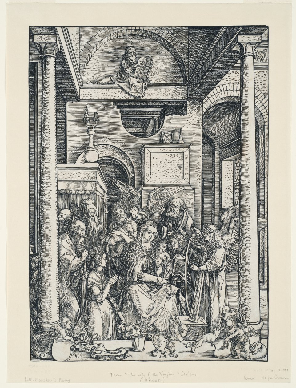 Het leven van de Maagd: De verheerlijking van de Maagd door Albrecht Dürer