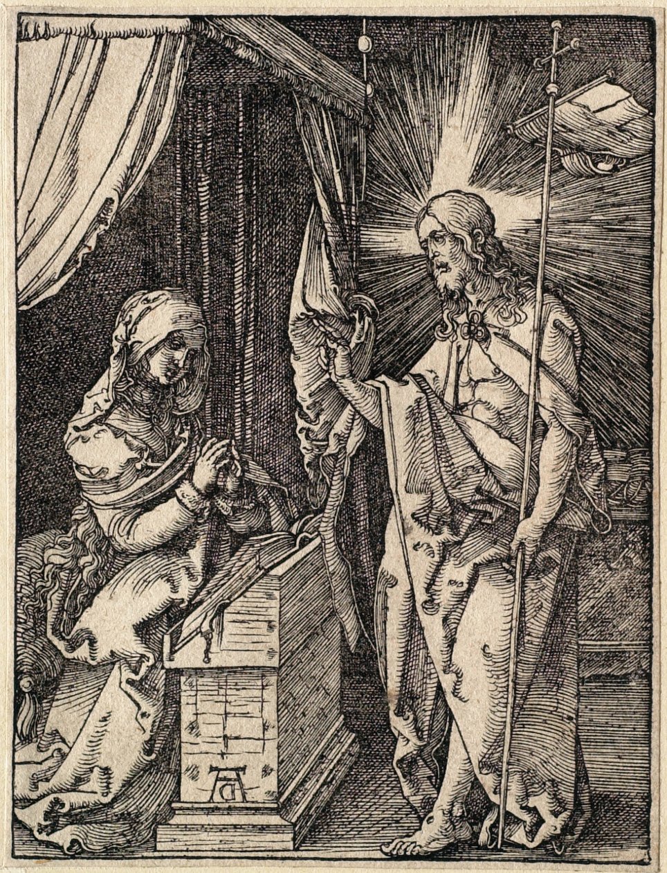 De kleine Passie: Christus verschijnt aan zijn moeder door Albrecht Dürer