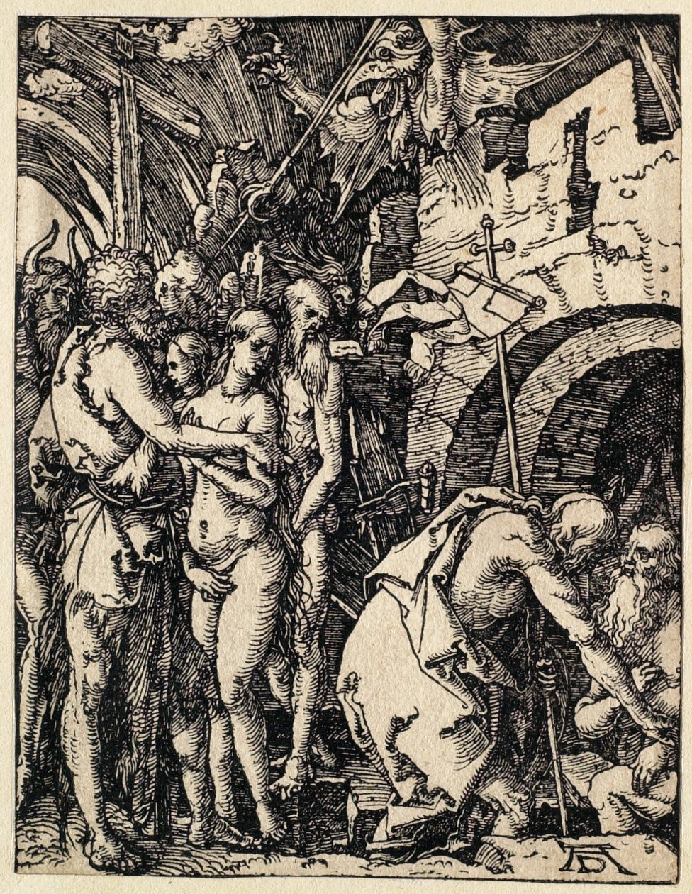 De kleine passie: Christus in het voorgeborchte door Albrecht Dürer