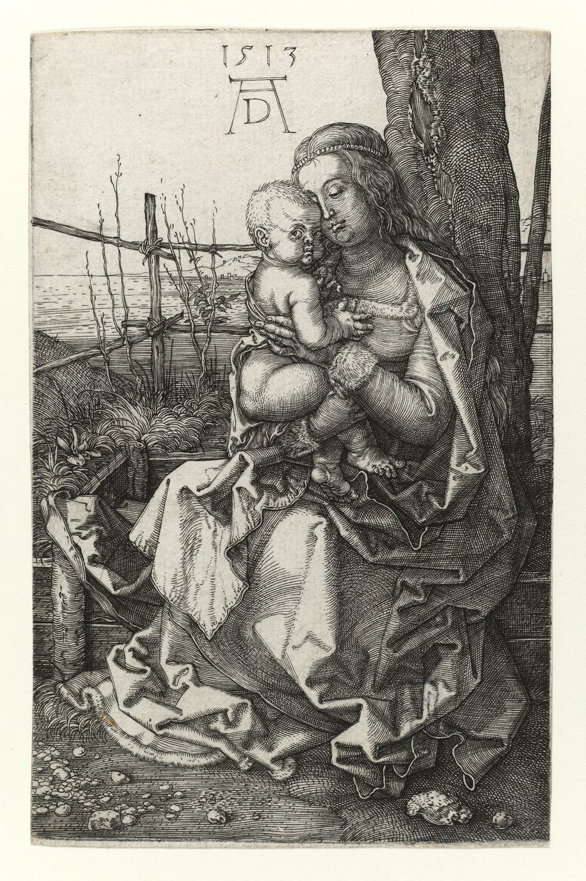 De Madonna zittend bij de boom door Albrecht Dürer