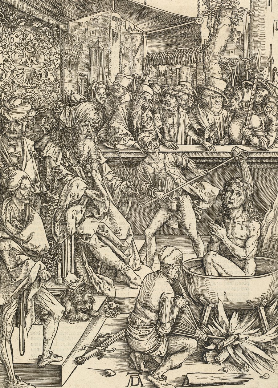 Het martelaarschap van Sint Jan, 1498 door Albrecht Dürer