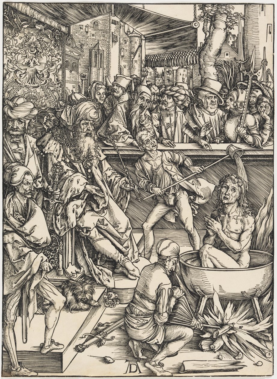 Het martelaarschap van de heilige Johannes de Evangelist door Albrecht Dürer