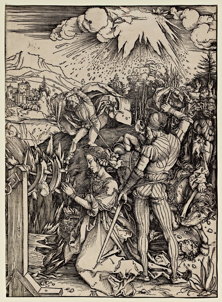 Het martelaarschap van de heilige Catharina van Alexandrië door Albrecht Dürer
