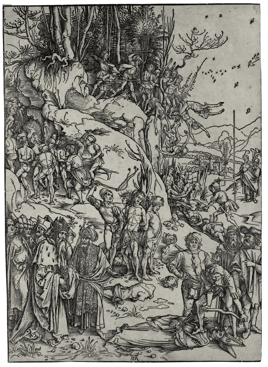 Het martelaarschap van de tienduizend, 1497 door Albrecht Dürer