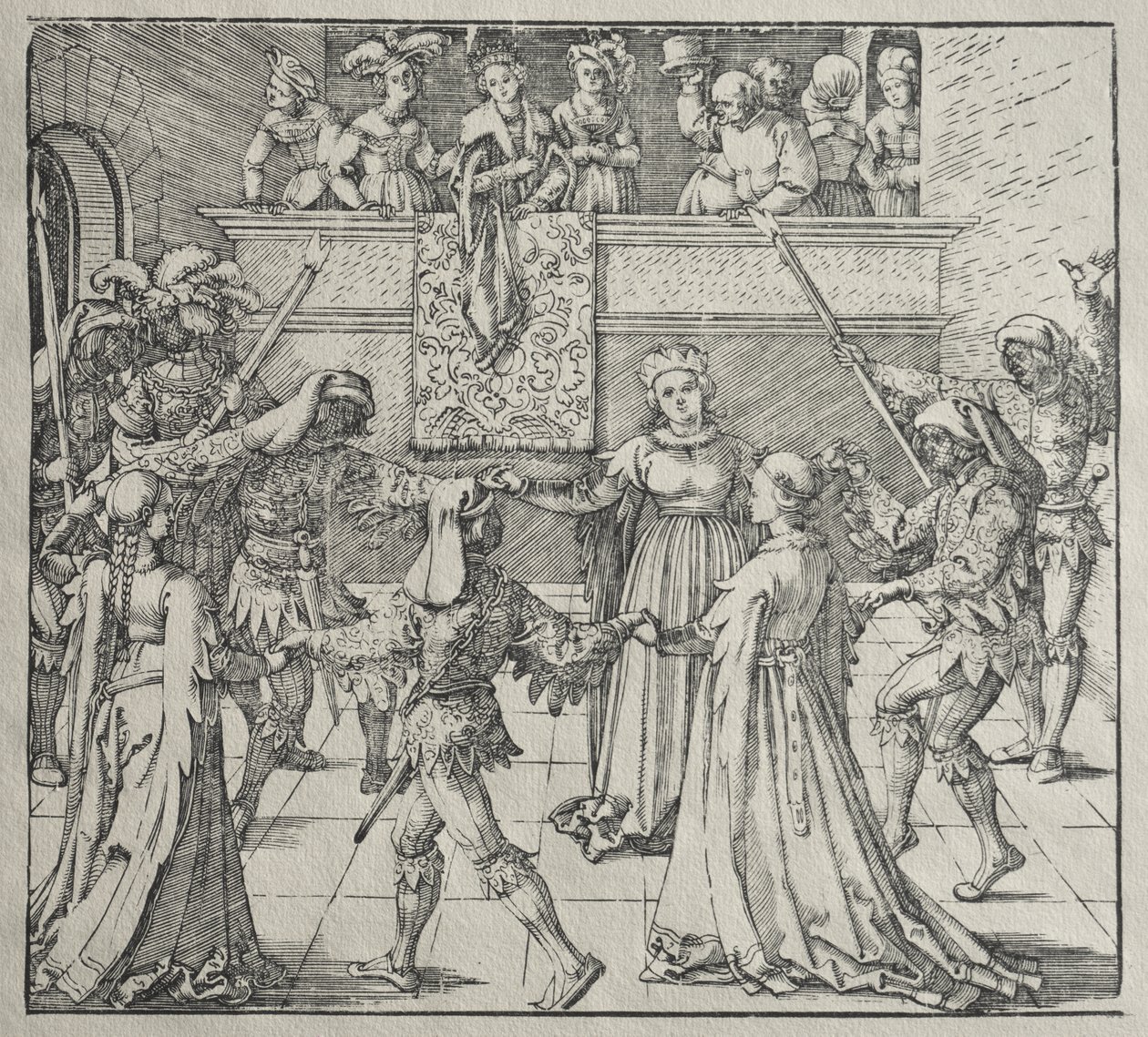Het Maskerbal door Albrecht Dürer