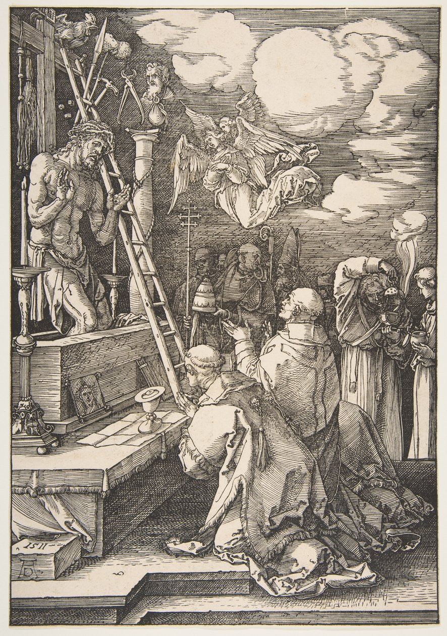 De mis van Sint-Gregorius door Albrecht Dürer