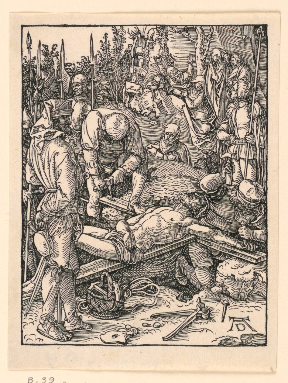 De Spijkering aan het Kruis, uit De Kleine Passie Serie door Albrecht Dürer