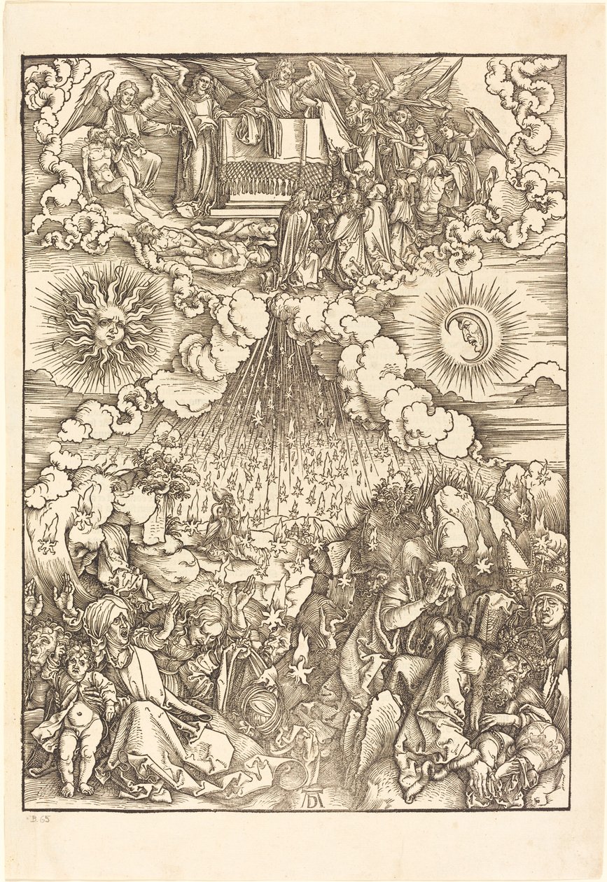 De Opening van het Vijfde en Zesde Zegel door Albrecht Dürer