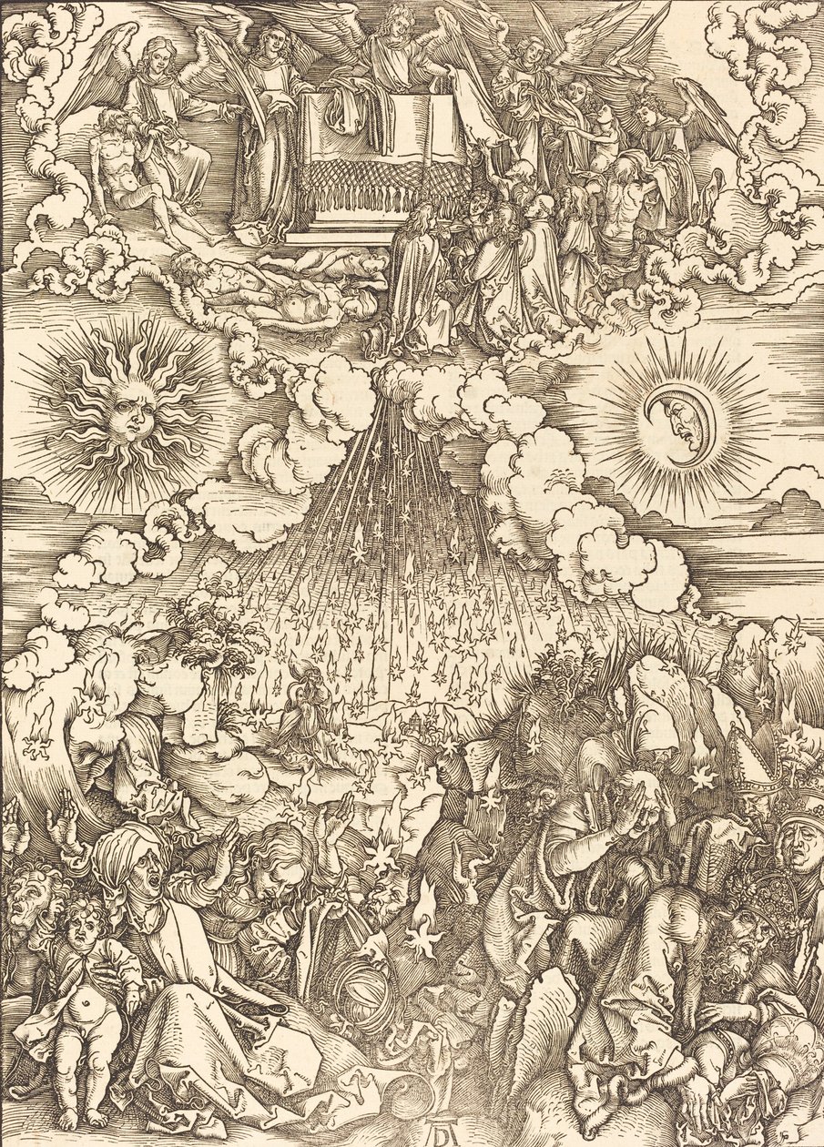 Het Openen van het Vijfde en Zesde Zegel, 1498 door Albrecht Dürer