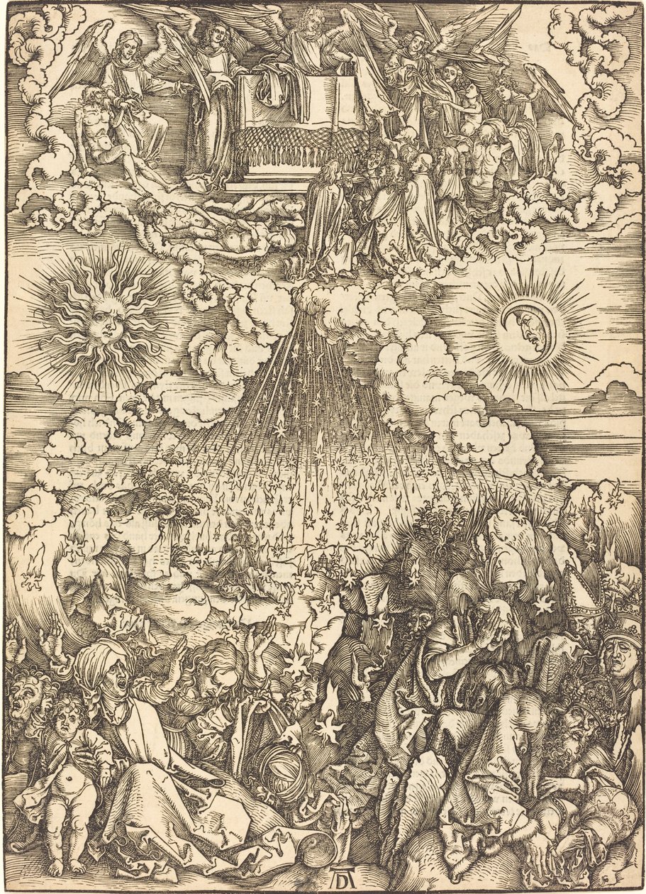 De Opening van het Vijfde en Zesde Zegel door Albrecht Dürer