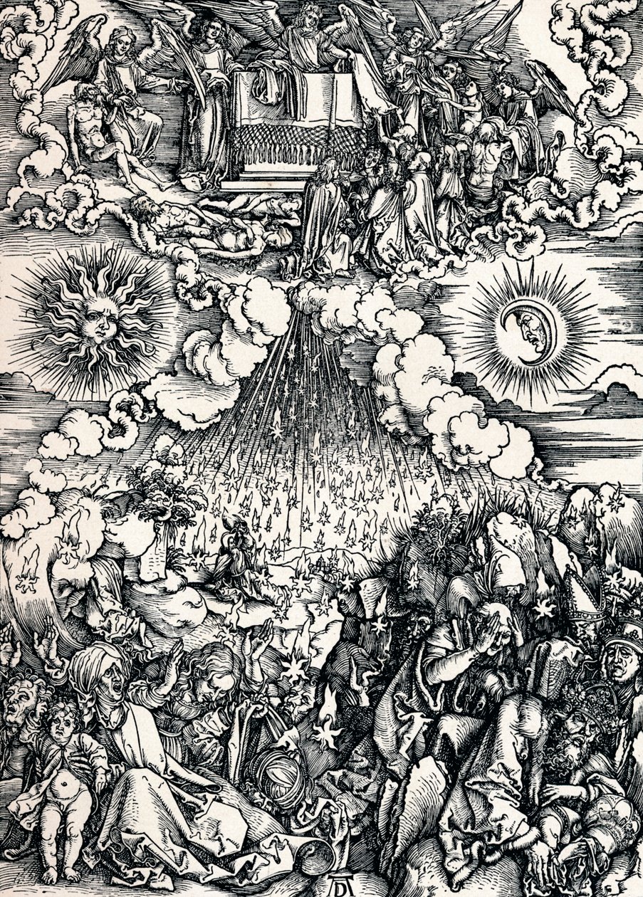 De opening van het vijfde en zesde zegel, 1498 1906 door Albrecht Dürer