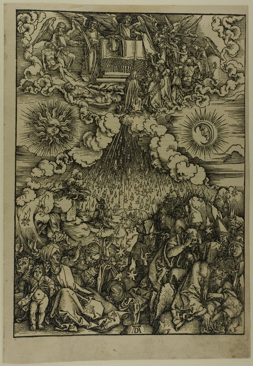 Het Openen van het Vijfde en Zesde Zegel, uit De Apocalyps door Albrecht Dürer