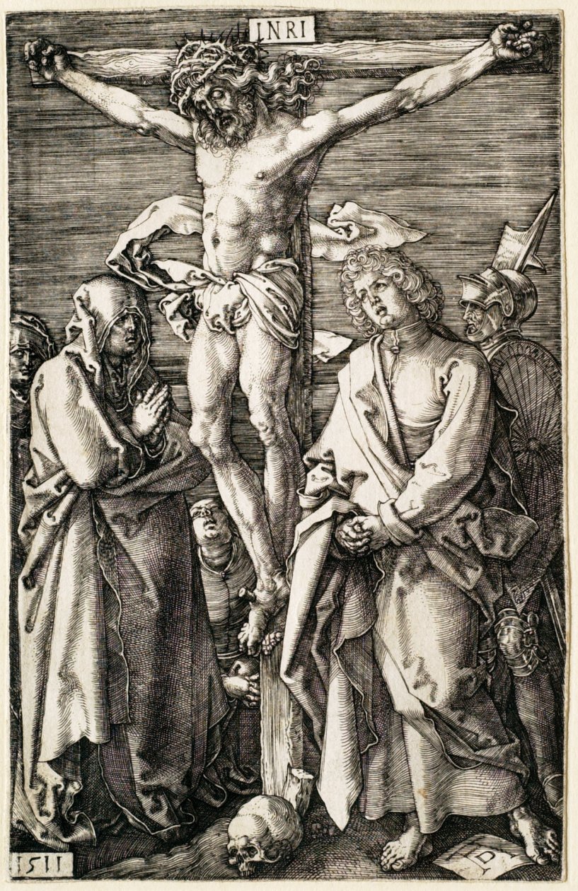 De passie: Christus aan het kruis door Albrecht Dürer
