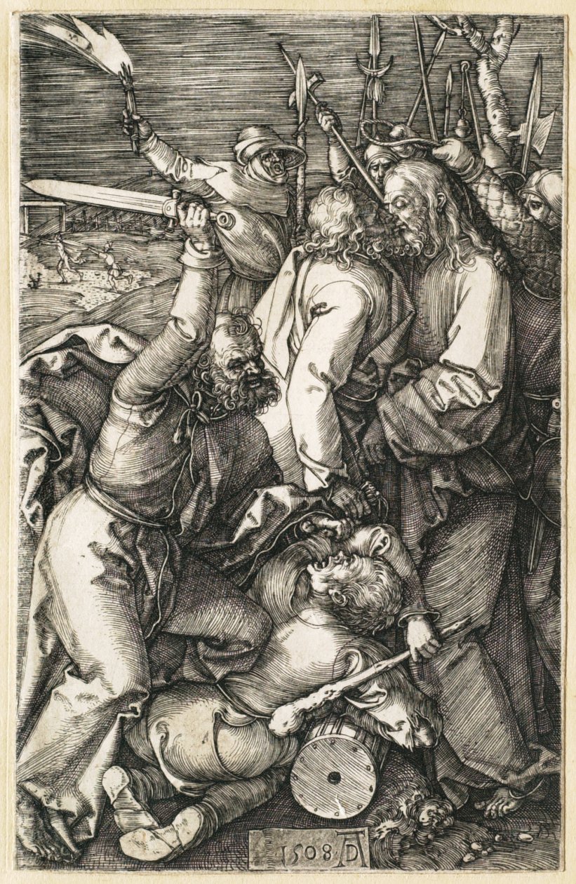 De passie: het verraad van Christus door Albrecht Dürer