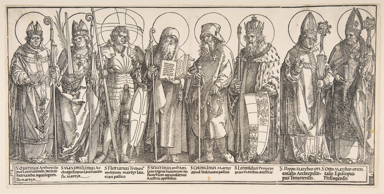 De beschermheiligen van Oostenrijk, 1515-17 door Albrecht Dürer