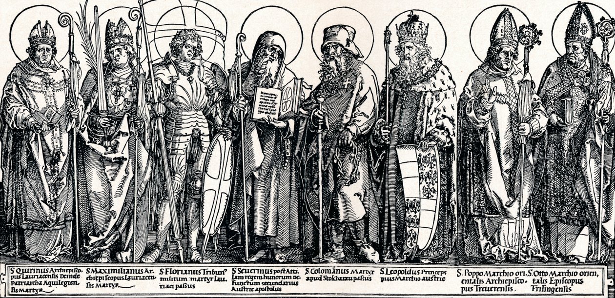 De patroonheiligen van Oostenrijk door Albrecht Dürer