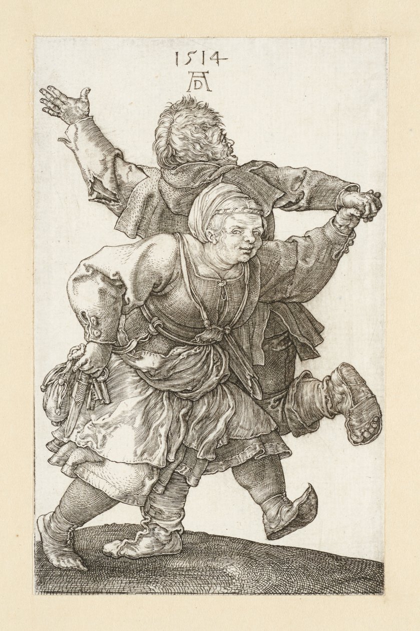 Het dansende boerenpaar door Albrecht Dürer