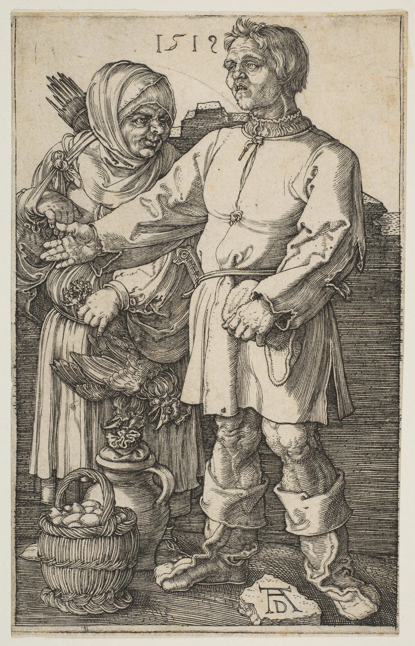 Het boerenpaar op de markt door Albrecht Dürer