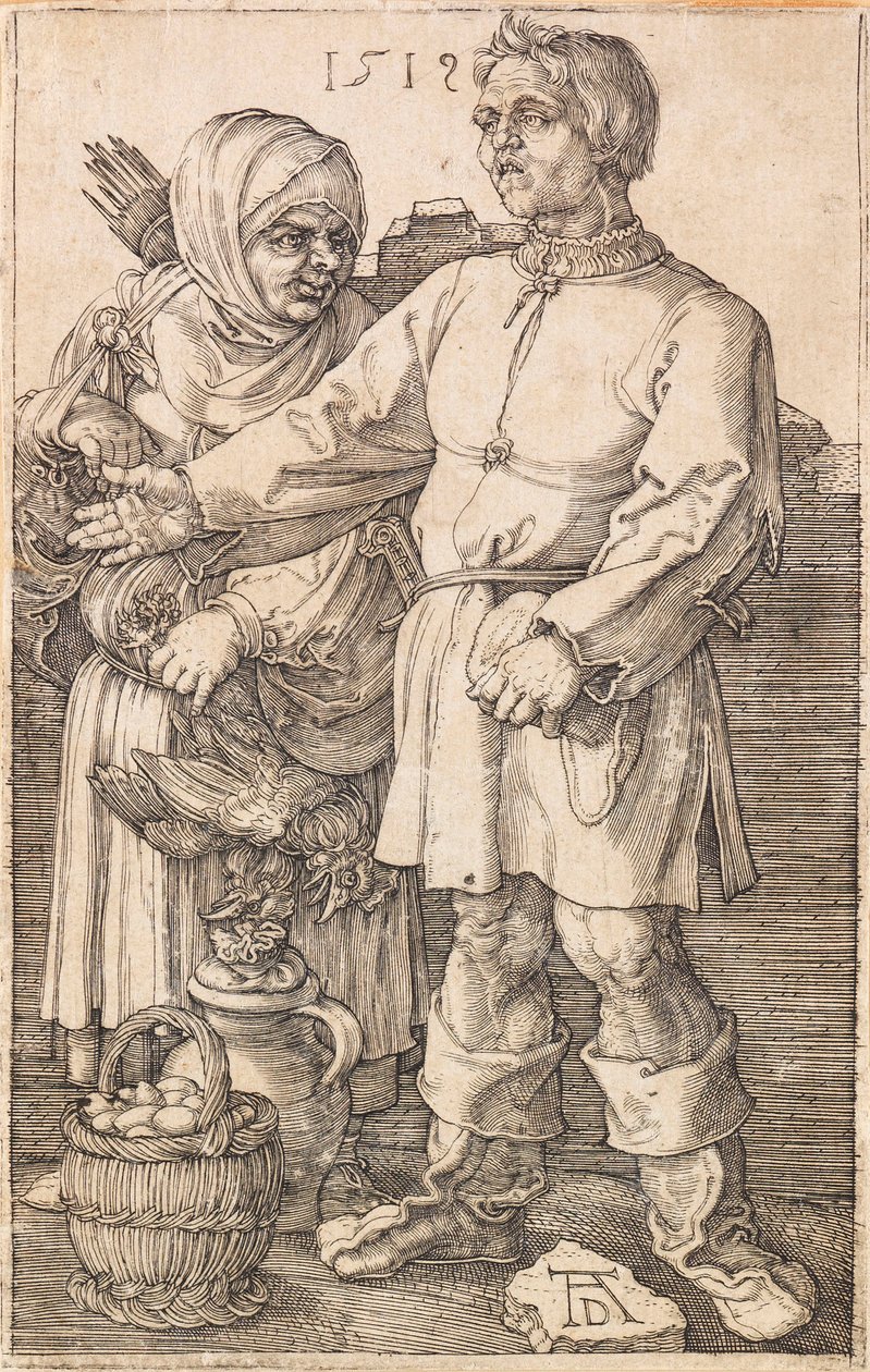 De boer en zijn vrouw op de markt, 1519 door Albrecht Dürer