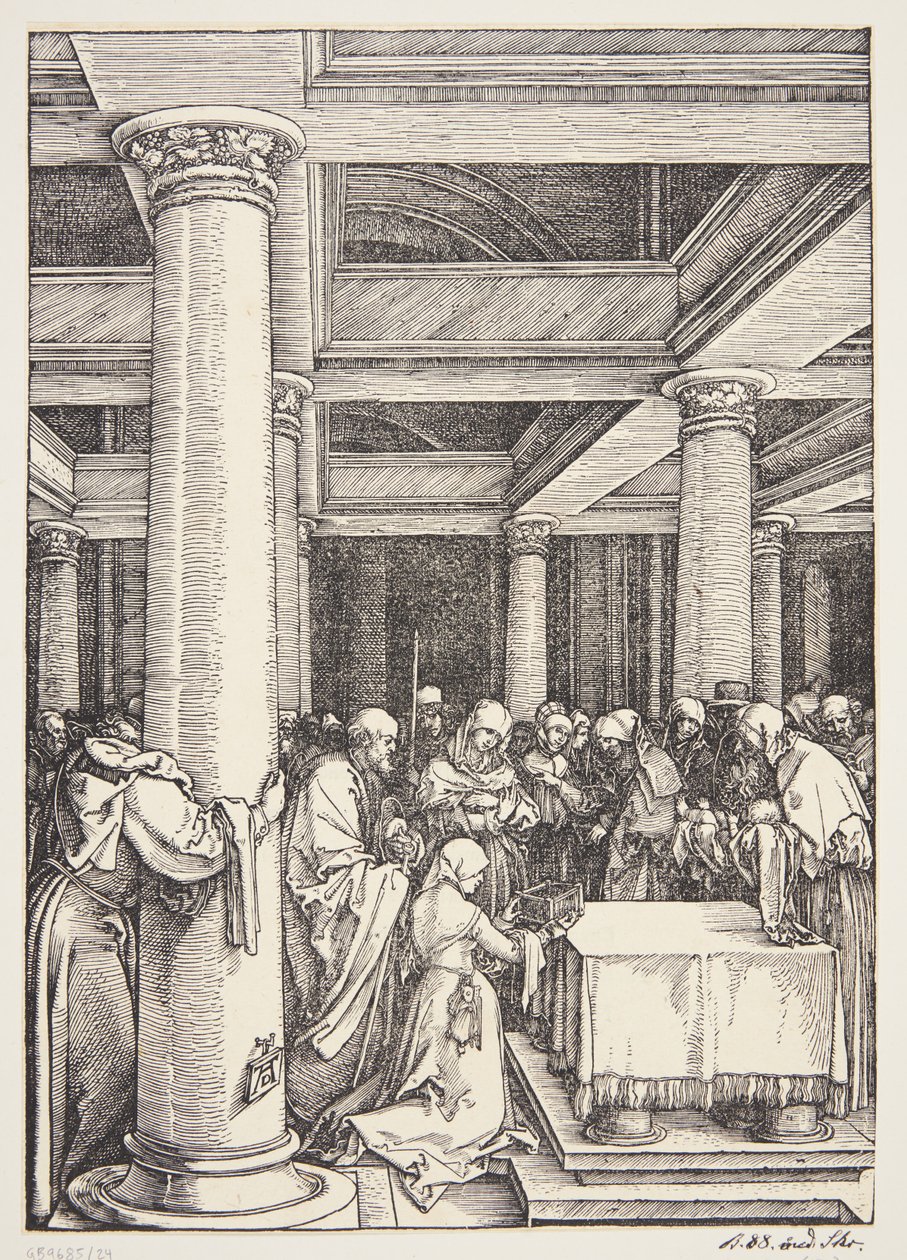 De presentatie in de tempel door Albrecht Dürer