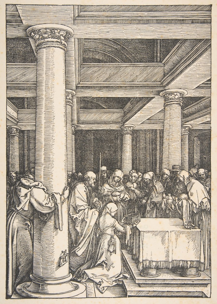 De Presentatie in de Tempel, uit Het Leven van de Maagd, ca. 1505 door Albrecht Dürer
