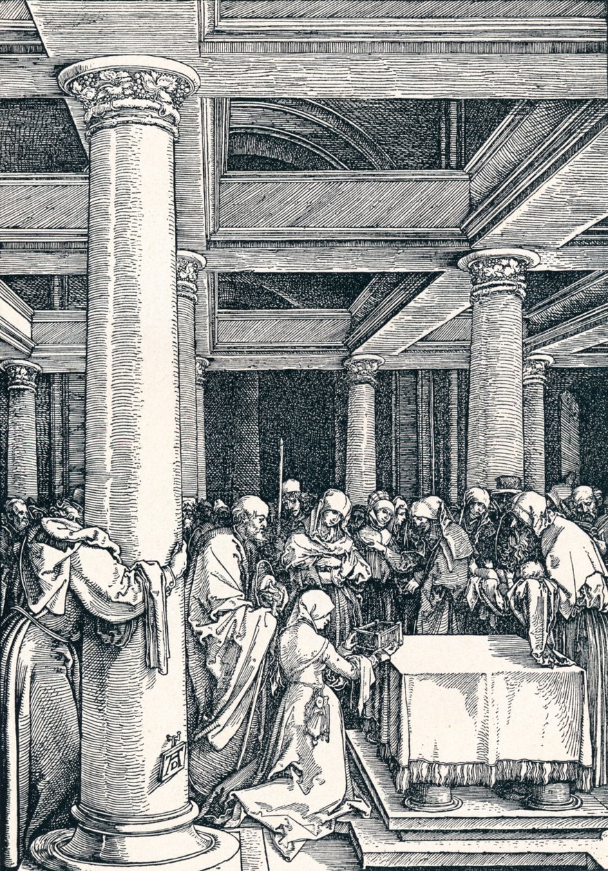 De presentatie van Christus in de tempel door Albrecht Dürer