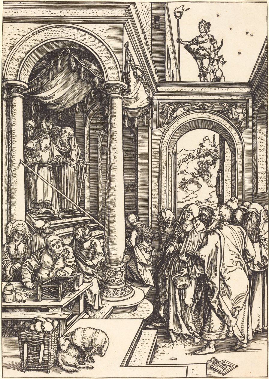 De presentatie van de Maagd in de tempel door Albrecht Dürer