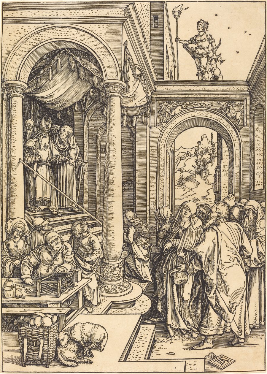 De presentatie van de Maagd in de tempel door Albrecht Dürer
