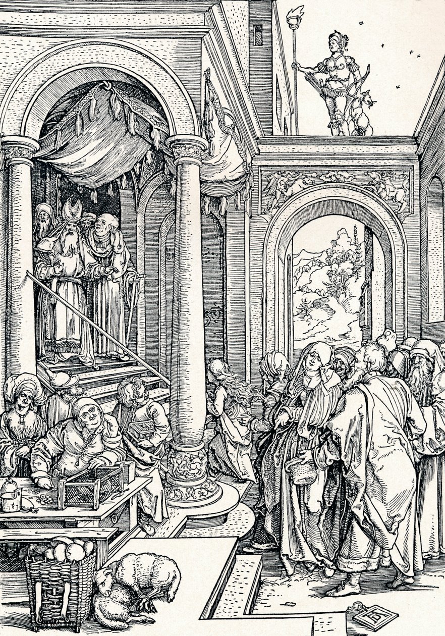 De presentatie van de Maagd in de Tempel, 1506, 1906 door Albrecht Dürer