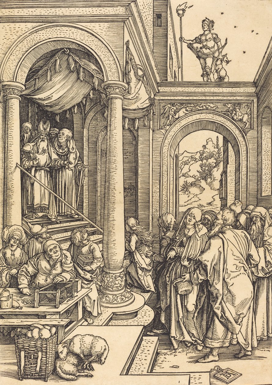 De presentatie van de Maagd in de tempel door Albrecht Dürer