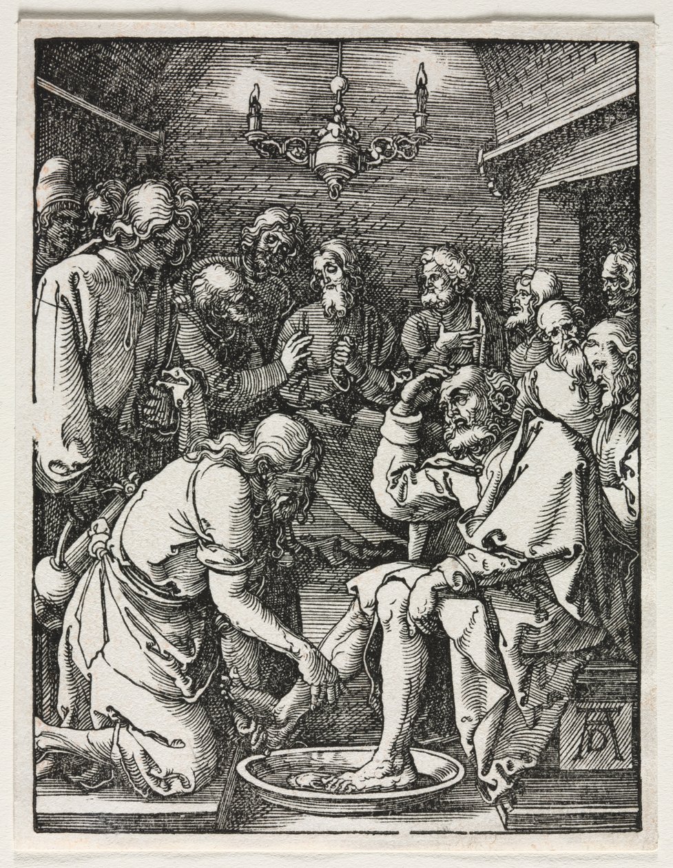 De Kleine Passie: Christus Wast de Voeten van St. Petrus door Albrecht Dürer