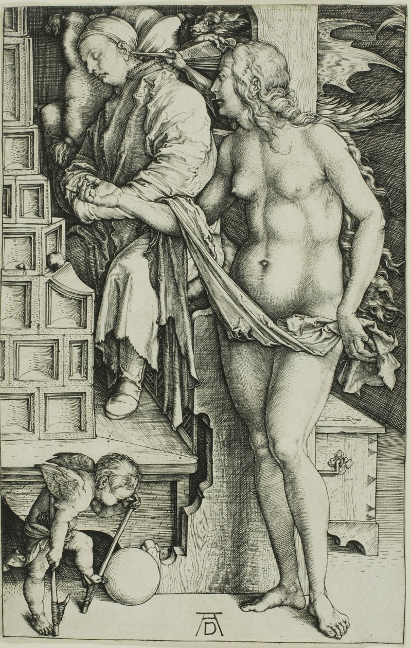 De Verleiding van de Luiaard (De Droom van de Dokter) door Albrecht Dürer
