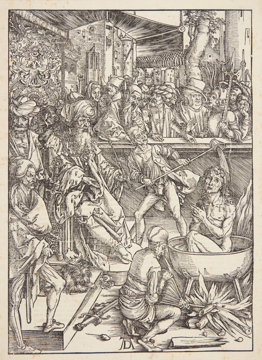 De Marteling van St. Johannes de Evangelist door Albrecht Dürer