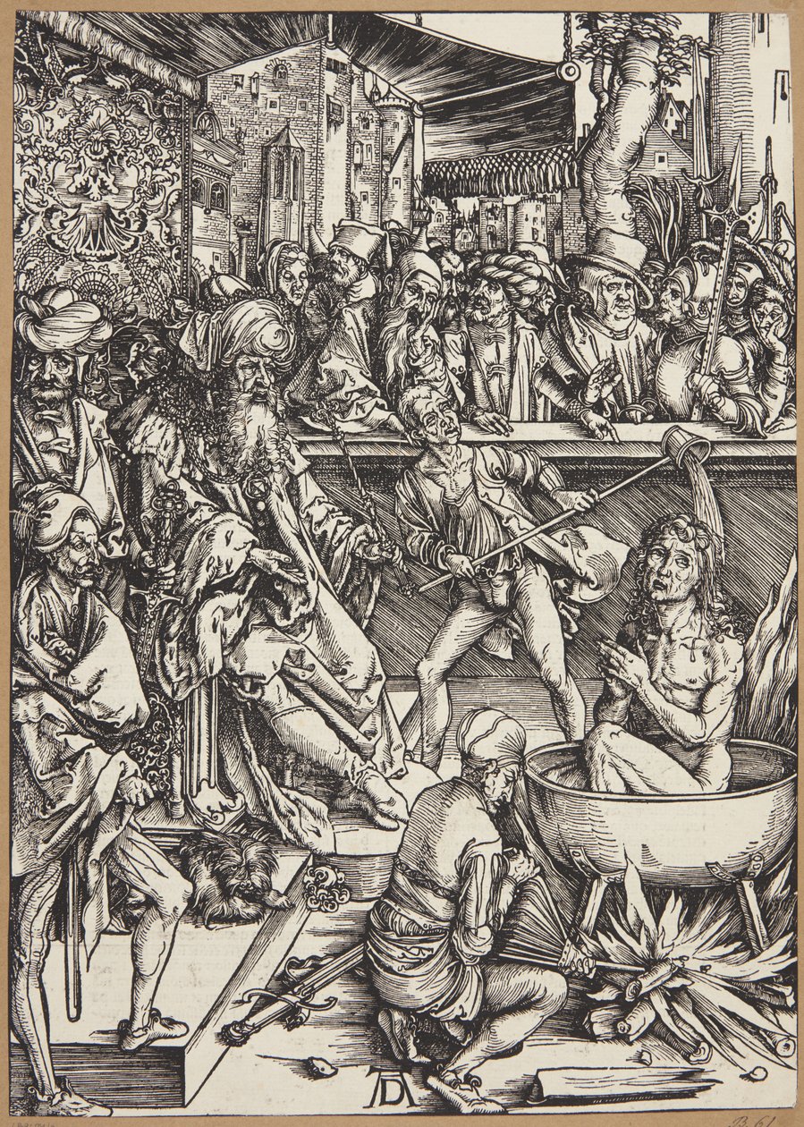 De Marteling van St. Johannes de Evangelist door Albrecht Dürer