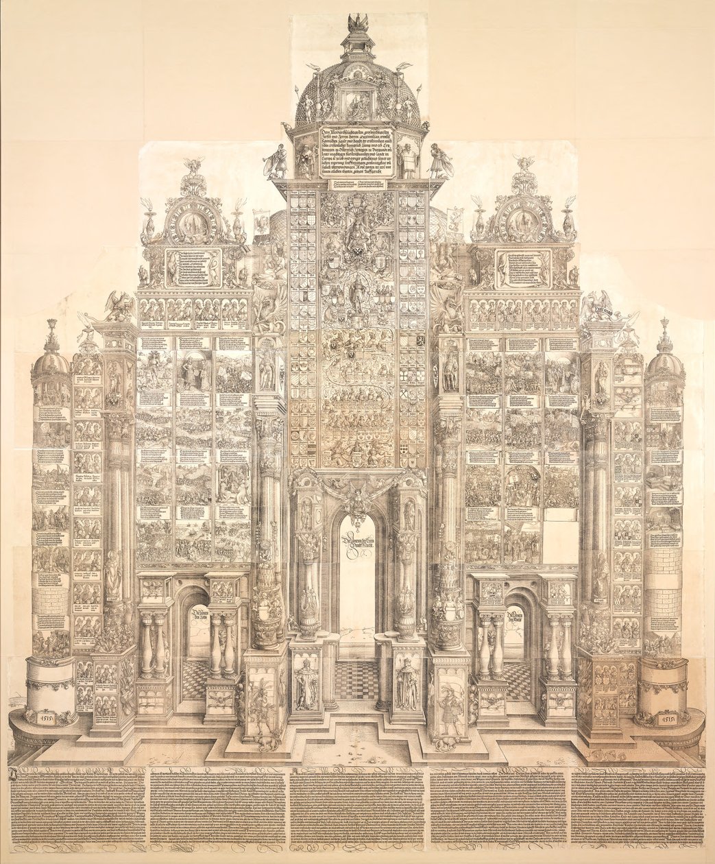 De Triomfboog van Keizer Maximiliaan I door Albrecht Dürer